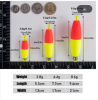 3pcs Fishing Weighted Bobbers Cigar Foam