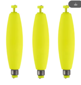 3pcs Fishing Weighted Bobbers Cigar Foam (Color: yellowsize)