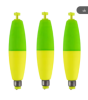 3pcs Fishing Weighted Bobbers Cigar Foam