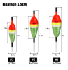 3pcs Slip Bobbers for Fishing Floats Wooden