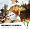 3pcs Slip Bobbers for Fishing Floats Wooden