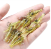 4/10PCS Fake Shrimp Road Bait with Hooks