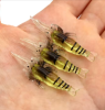 4/10PCS Fake Shrimp Road Bait with Hooks
