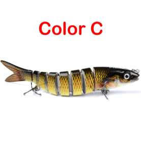 Pike Fishing Lures Artificial Multi Jointed Sections Hard Bait (Option: C)