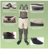 5 or 3 Layers Fly Fishing Waders Chest Overalls