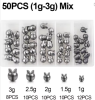 50/100Pcs Removable Split Shot Fishing Weights