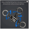 50PCS/Bag Fishing Accessories Black Nickel Plating Three-Prong Connector T-Swivel Sub-Line Splitter Outdoor Fishing Bazi Ring