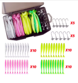 50PCS/Box Metal Jig Bait (Option: C, size: 5.5cm lure hook box)