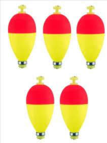 5Pcs Weighted Float Bobbers (shape & size: 5pcs round small)