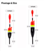 5pcs 2.5in Fishing Floats Freshwater 1.5in Balsa Wood