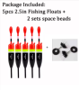 5pcs 2.5in Fishing Floats Freshwater 1.5in Balsa Wood