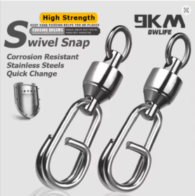 9KM Fishing Swivels Snap (amount: 25 pcs, color/size: Size0 (16kg 20MM))