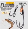 9KM Live Shrimp Hooks 10~15Pcs Double Hook Live Shrimp Holder Hook Corrosion Resistant for Saltwater Freshwater