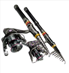1.8-3.6m Carbon Fiber Fishing Rod And Reel Combo (Color: 1.8M Rod 1000 Reel)