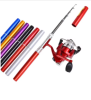 Portable Pocket Telescopic Mini Fishing Pole Pen Shape Folded Fishing Rod With Reel Wheel