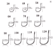 100/200/300 pieces/box High quality carbon steel carp fishing bait Sharp fish hook 10 sizes available