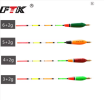 FTK 5pcs/lot Floatage 3+2g 4+2g 5+2g 6+2g Mixed Color Barguzinsky Fir Float Vertical Pesca For Carp Fishing Float Fishing Tackle