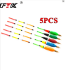 FTK 5pcs/lot Floatage 3+2g 4+2g 5+2g 6+2g Mixed Color Barguzinsky Fir Float Vertical Pesca For Carp Fishing Float Fishing Tackle
