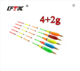 FTK 5pcs/lot Floatage 3+2g 4+2g 5+2g 6+2g Mixed Color Barguzinsky Fir Float Vertical Pesca For Carp Fishing Float Fishing Tackle