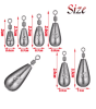 Drop Shot 15PCS/Lot Fishing Weight Sinker 3.5g 5g 7g 10g 14g 20g Tube Bullet Plumb Pendant Metal Jig Sea Tackle Kit Pesca Tool