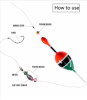 THKFISH 5pcs Fishing Float Slip Bobber