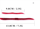 CCLTBA Worm Soft Bait 9.8cm 13.8cm Silicone Fishing Lures 15pcs 10pcs/bag Earthworm Soft Lures Tackle