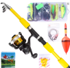 FTK 1.8/2.1m Telescopic Fishing Rod Reel Combo Full Kit Carbon Fiber Rod Pole Spinning Reel Fishing Bag Case Pesca Gear Set