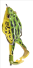 Frog Lure Soft Tube Bait Plastic Fishing Lure with Fishing Hooks Topwater Ray Frog Artificial 3D Eyes