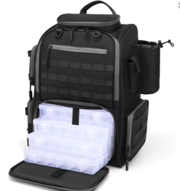 Lixada Fishing Backpack (Color: black, line number: 0.50mm38LB)