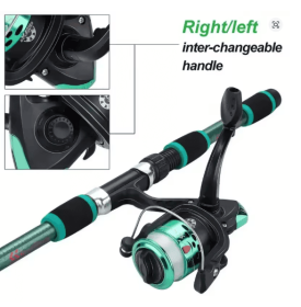 Fishing Pole Set Full Kits (Color: Blue)