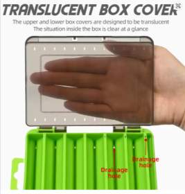 Fishing lure storage box LUYA Tool Tackle Box Fish Hook Fake Bait Box Fishing lure box Fishing tackle box (Color: Blue)