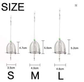 FLYSAND Fish Small Stainless Steel Bait Cage (size: small)
