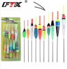 FTK 10pcs Fishing Float Bobber Mix 1g-5g Wood Float Set Barguzinsky Fir Float Buoy Bobber Stopper Fishing Float Fishing Tack