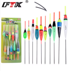 FTK 10pcs Fishing Float Bobber Mix 1g-5g Wood Float Set Barguzinsky Fir Float Buoy Bobber Stopper Fishing Float Fishing Tack (Color: 2-002)
