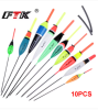 FTK 10pcs Fishing Float Bobber Mix 1g-5g Wood Float Set Barguzinsky Fir Float Buoy Bobber Stopper Fishing Float Fishing Tack
