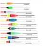 FTK 10pcs Fishing Float Bobber Mix 1g-5g Wood Float Set Barguzinsky Fir Float Buoy Bobber Stopper Fishing Float Fishing Tack