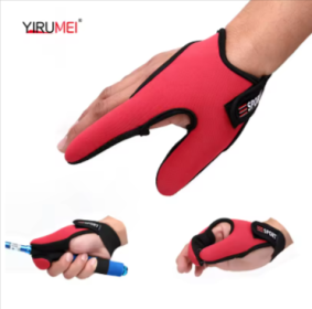 Fishing Gloves 2 Fingers Protector (Color: Right hand black)