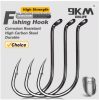 9KM Octopus Fishing Hook Sea Carp Fishing Lures Barbed Hooks Black 50Pcs Fishing Jig Worm Hooks Tackle Saltwater Freshwater