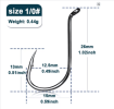 9KM Octopus Fishing Hook Sea Carp Fishing Lures Barbed Hooks Black 50Pcs Fishing Jig Worm Hooks Tackle Saltwater Freshwater