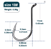 9KM Octopus Fishing Hook Sea Carp Fishing Lures Barbed Hooks Black 50Pcs Fishing Jig Worm Hooks Tackle Saltwater Freshwater