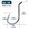 9KM Octopus Fishing Hook Sea Carp Fishing Lures Barbed Hooks Black 50Pcs Fishing Jig Worm Hooks Tackle Saltwater Freshwater