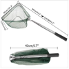 Fishing Landing Net Aluminum Alloy Durable Telescoping Extend to 190cm/130cm/55cm Folding Mesh Safe Fish Catching Releasing