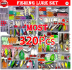 Fishing Lure Kit Soft and Hard Bait Set Gear Layer Minnow Metal Jig Spoon For Bass Pike Crank Tackle Accessories with Box