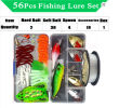 Fishing Lure Kit Soft and Hard Bait Set Gear Layer Minnow Metal Jig Spoon For Bass Pike Crank Tackle Accessories with Box
