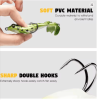 Frog Lure Soft Tube Bait Plastic Fishing Lure with Fishing Hooks Topwater Ray Frog Artificial 3D Eyes