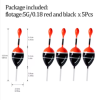 THKFISH 5pcs Fishing Float Slip Bobber