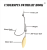 Jig Head Fish Hook   10Pcs With Spin Lock Pin Spinner For Soft Fishing Bait Of Carbon Steel Hooks