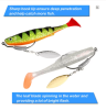 Jig Head Fish Hook   10Pcs With Spin Lock Pin Spinner For Soft Fishing Bait Of Carbon Steel Hooks