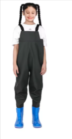 Kids Waders With Boots One-Piece (Color: Black 26)