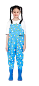 Kids Waders With Boots One-Piece (Color: Blue 26)